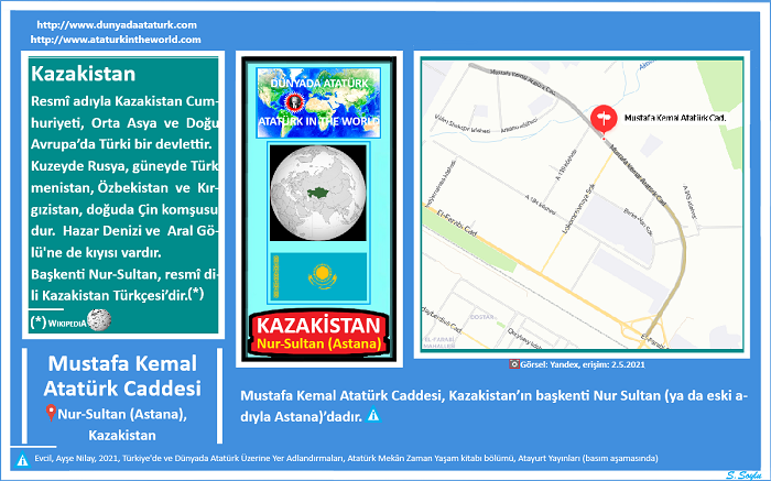 Dünyada Atatürk: Kazakistan-Nur Sultan (Astana) Mustafa Kemal Atatürk Caddesi